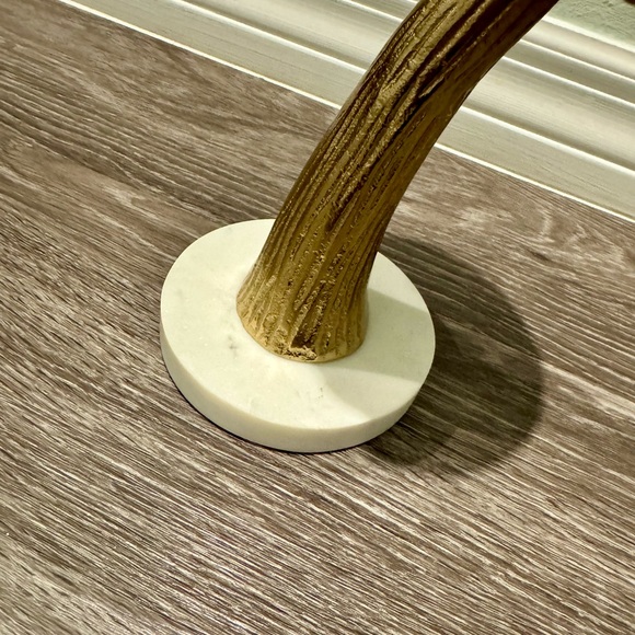 Gold Mushroom Metal Figurine with Marble stand/base. NWT - Picture 7 of 8